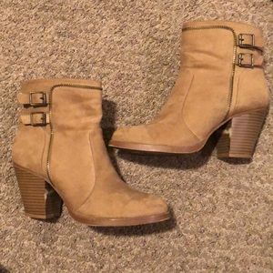 Tan booties